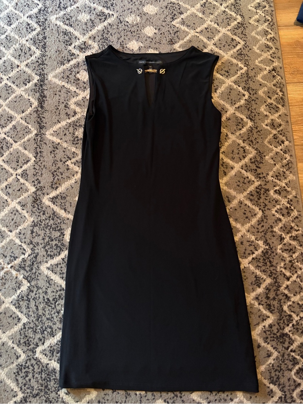 White House Black Market Women’s Black Sleeveless Shift Dress